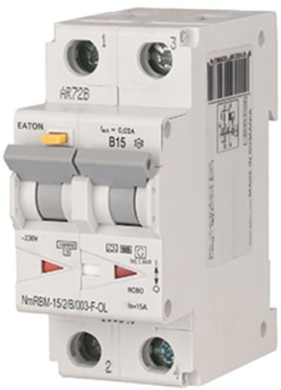 Residual current circuit breaker with overcurrent 15A B Type-F