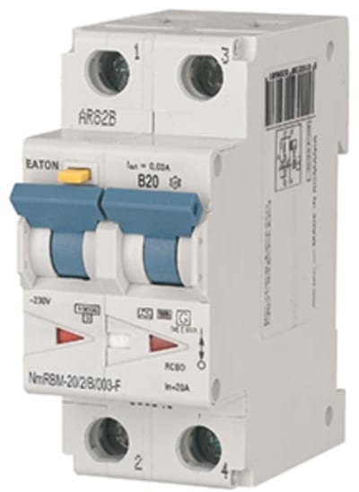 Residual current circuit breaker with overcurrent 20A B Type-F