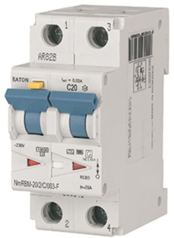 Residual current circuit breaker with overcurrent 20A C Type-F (MB-300046)