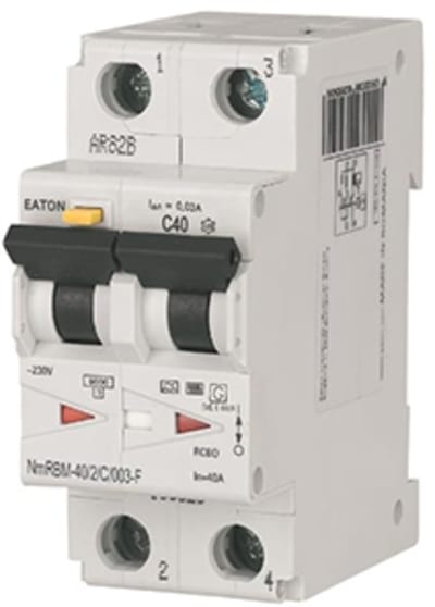 Residual current circuit breaker with overcurrent 40A C Type-F