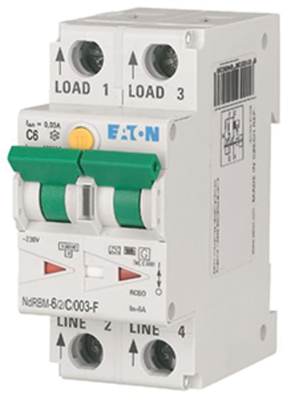 Residual current circuit breaker with overcurrent xDigital 6A C Type-F (300485)