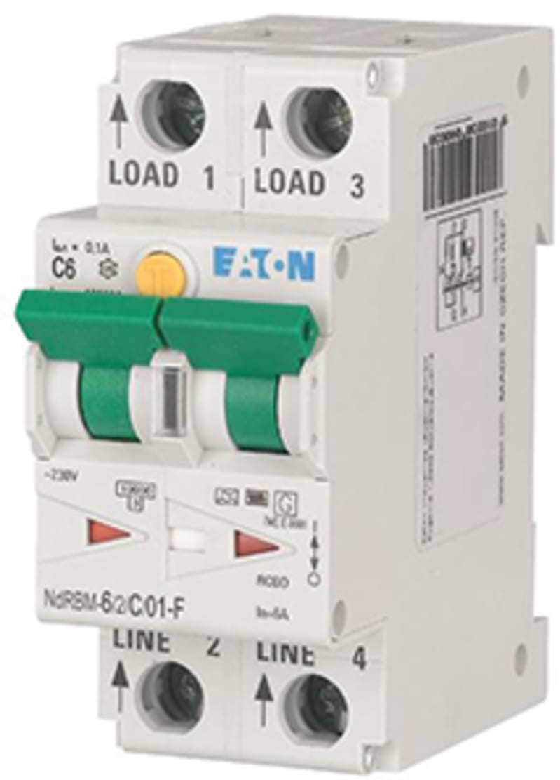 Residual current circuit breaker with overcurrent xDigital 6A C Type-F (300484)