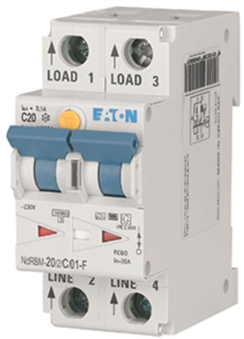 Residual current circuit breaker with overcurrent xDigital 20A C Type-F (300497)