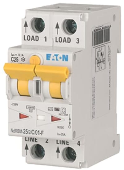 Residual current circuit breaker with overcurrent xDigital 25A C Type-F (300498)