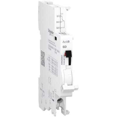 Schneider Electric Auxiliary contact, ACTI9 A9N, SD, 1 C/O, 100MA to 6A, 24-415 VAC, 24-130 VDC, bottom connection A9N26907