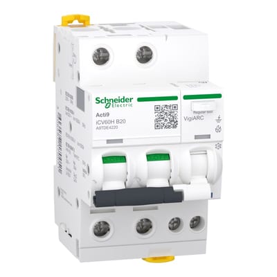 ACTI9 ICV60H ARC 2P B 20A 30MA RCBO AFDD