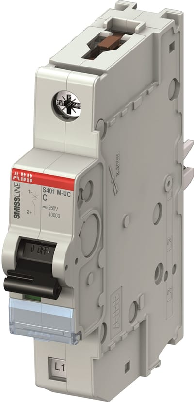 ABB S401-C20 Miniature Circuit Breaker — 1P, Type C, 20 A, 10 kA