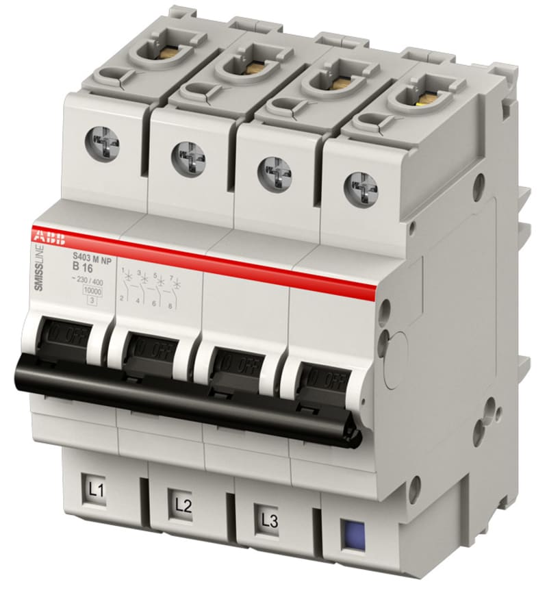 ABB S403-B13 Miniature Circuit Breaker — 3P, Type B, 13 A, 10 kA 2CCS573103R8135