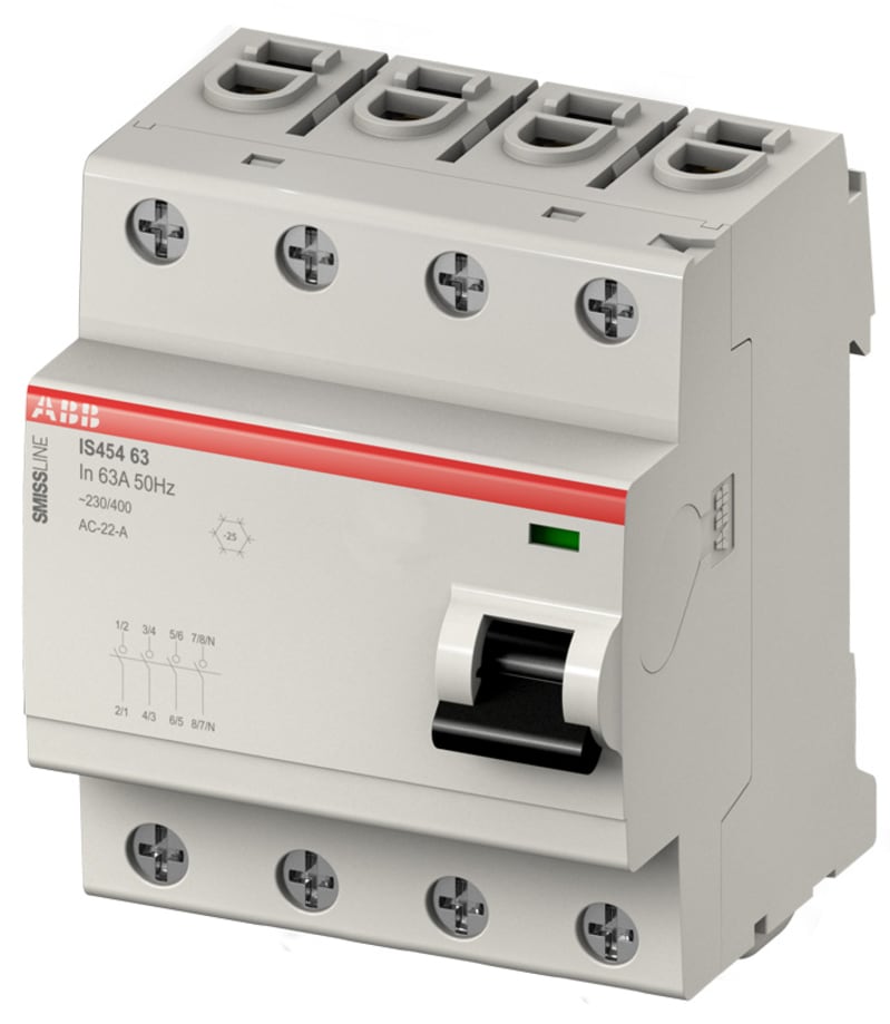 ABB 2CCF544160E0630 IS40463 Switch Disconnector 4 Poles Rated current in 63A 230/400VAC SMISSLINE TP-Touch proof system
