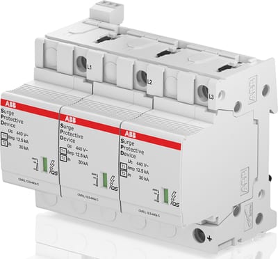 ABB 2CTB815710R3500 OVR T1-T2 3L 12.5-440S P TS QS Surge Protective Device