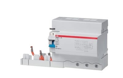 ABB DDA803 RCD Block — 3-Pole, Type A APR, 63 A, 30 mA, 10 ms Delay, for S800 MCB