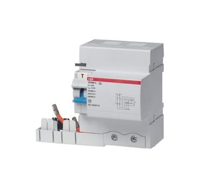 ABB DDA802 RCD Block — 2-Pole, Type A, 63 A, 1 A, Selective, for S800 MCB
