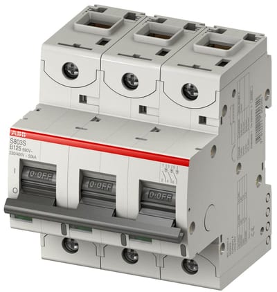 ABB S803S-K50 Miniature Circuit Breaker — 3P, Type K, 50 A, 50 kA