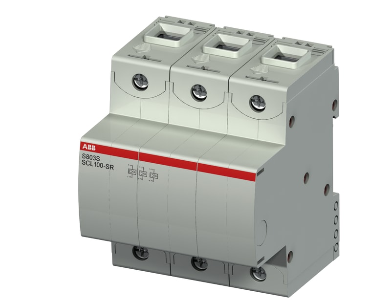 ABB 2CCS803901R0639 S803S-SCL100-SR Self-resetting short-circuit current limiter 100A 3-Pole tested acc. to IEC 60947-2