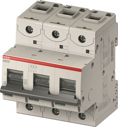 ABB S803S-KM63 Miniature Circuit Breaker — 3P, magnetic-only, 63 A, 50 kA