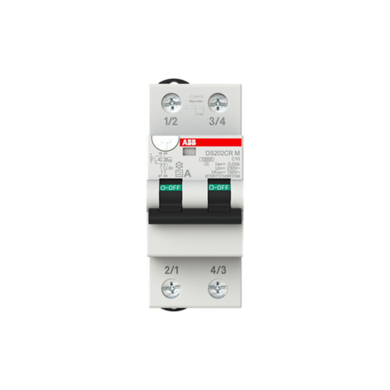 Residual Current Circuit Breaker WITH Overcurrent DS202CRM C10A 30MA (DS202CR M C10 A30)