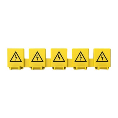 ABB 2CDL800001R0051 Accessories for BR busbars for RCBO DS202CR, Shock-protection caps (Pin/fork - Yellow (RAL 1004))