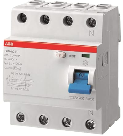 Residual Current Circuit Breaker F204 A 100A/500MA
