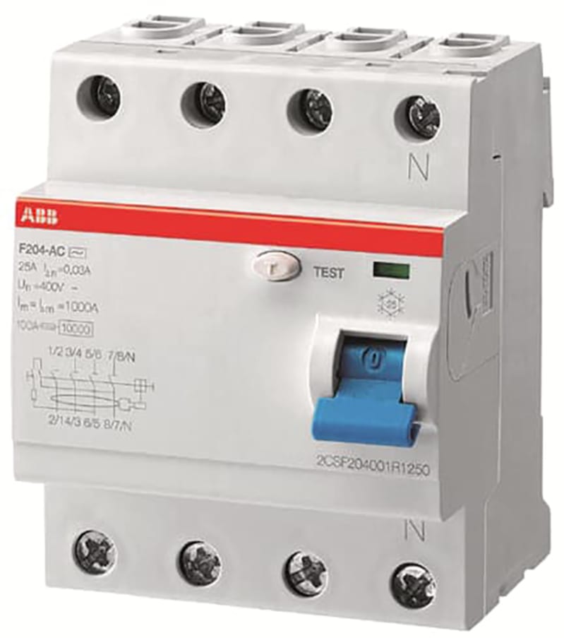 Residual Current Circuit Breaker F204 A 40A/30MA 400Hz (2CSF204197R1400)