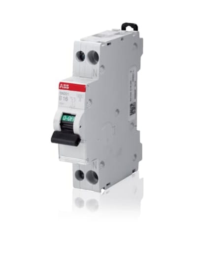ABB SN201-C6 Miniature Circuit Breaker — 1P+N, Type C, 6 A, 6 kA