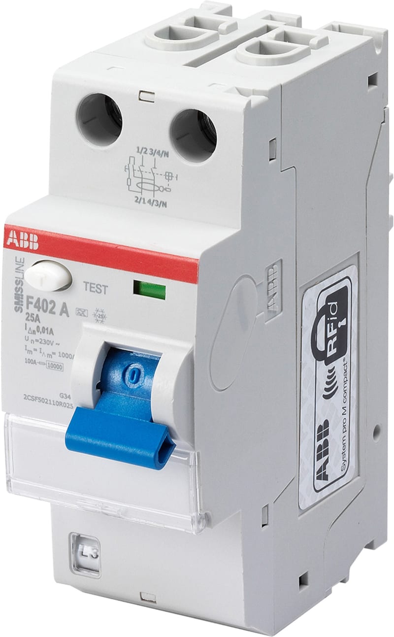 Residual Current Circuit Breaker F402 A 25/30MA (2CSF502110R1250)