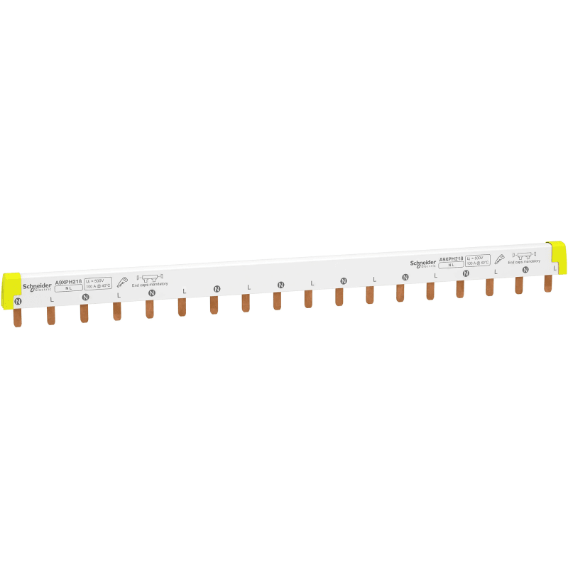 Busbar. 2P L1/N-L2 18 mod (A9XPH218)