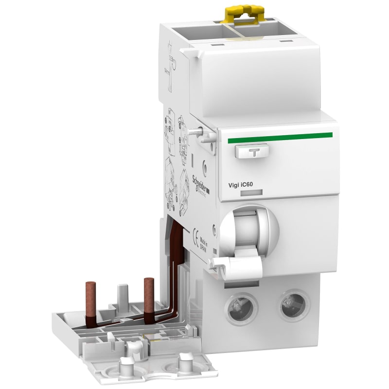 Schneider Electric Vigi IC60 - earth leakage add-on block - 2P - 63A - 30MA - A type A9V51263