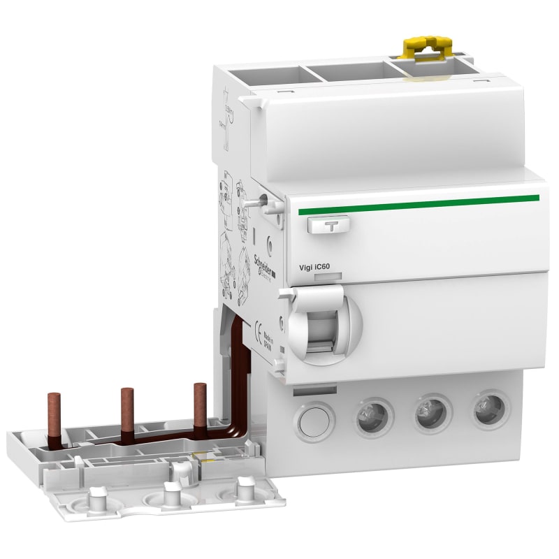 Schneider Electric Vigi IC60 - earth leakage add-on block - 3P - 63A - 30MA - A type A9V51363