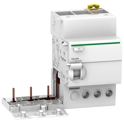 Schneider Electric Vigi IC60 - earth leakage add-on block - 3P - 25A - 100MA - A type A9V22325