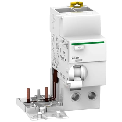 Schneider Electric Vigi IC60 - earth leakage add-on block - 2P - 63A - 1000MA - A type - selective A9V29263