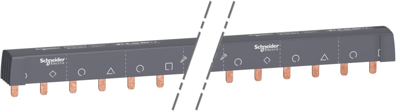 Schneider Electric ACTI9 - comb busbar - 3L+N balanced - 18 mm pitch - 18 modules - 100 A A9XPH518