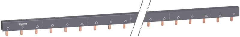 Schneider Electric ACTI9 - comb busbar - 3L balanced wtih Aux - 18 mm pitch - 57 modules A9XAH657