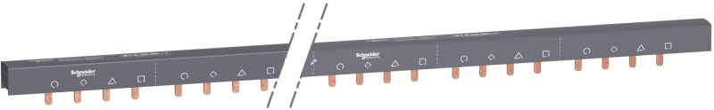 Schneider Electric ACTI9 - comb busbar - 3L+N wtih Aux - 18 mm pitch - 57 modules - 100A A9XAH457