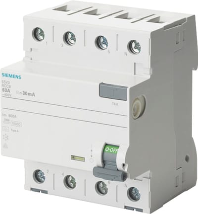 Siemens Residual current circuit breaker A 63/4, torque 2,5-3,0 Nm, conductor cross-section 1-35 MM2 SIGRES 6SL3520-1XR11-1AF0