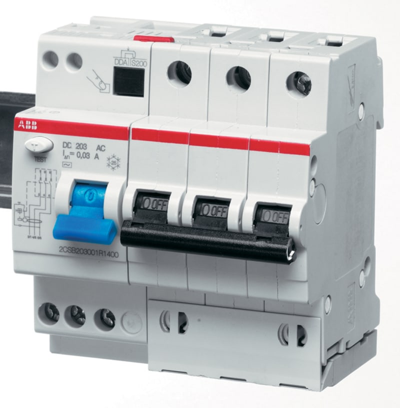 ABB the RCBOs DS200 series has the function to protect against overload and short-circuit currents 2CSR273191R1164