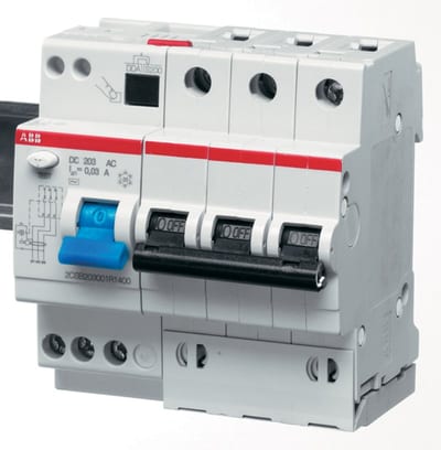 ABB the RCBOs DS200 series has the function to protect against overload and short-circuit currents 2CSR273191R1404