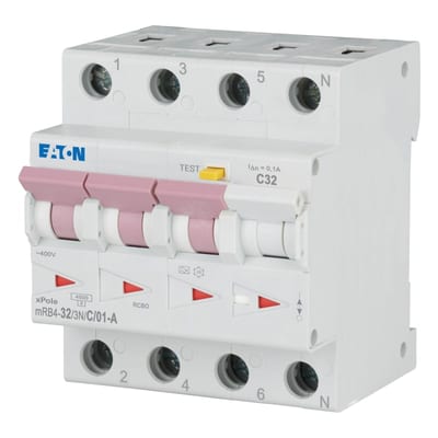 32 Amperè residual current circuit breaker with overcurrent 4-POLE/ 4 mod
