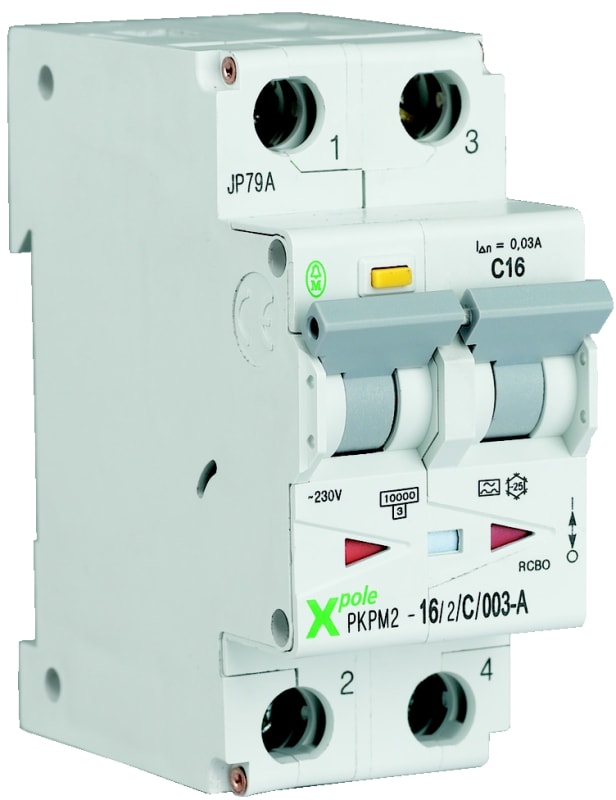 Residual current circuit breaker with overcurrent 13A 2P C 30MAA (PKPM2-13/2/C/003-A)