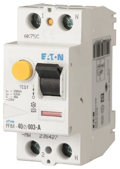 Residual current circuit breaker 40A 2P 30MA G/A