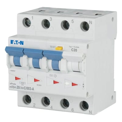 Earth-fault RCD 20A 3P+N/C A 30MA