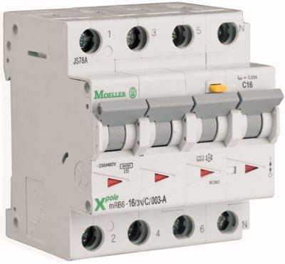 Earth-fault RCD 25A 3P+N/C A 30MA