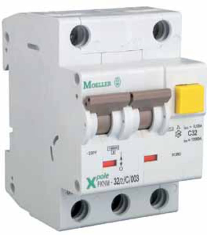 Residual current circuit breaker with overcurrent 32A 2P C 100MAA (PKP62-32/2/C/01-A)