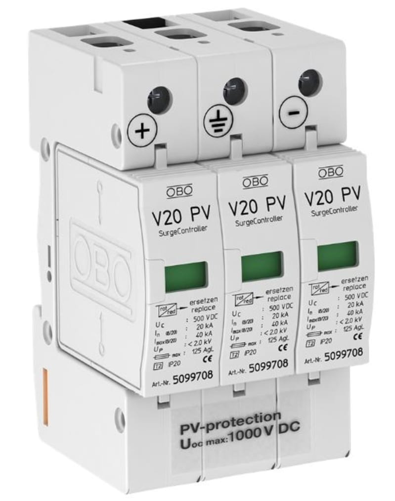 Surge protection device Solar systems (V20-C 3-PH-1000)
