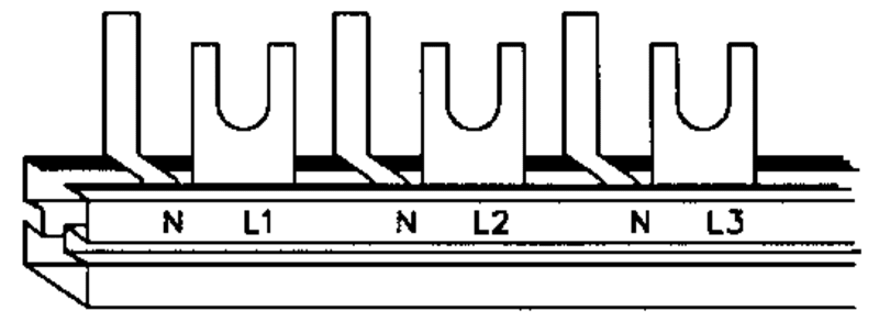 BUSBAR 3-PHASE+n 1-Pole+n 285mm (Z-GSV-16/3P+3N/9)