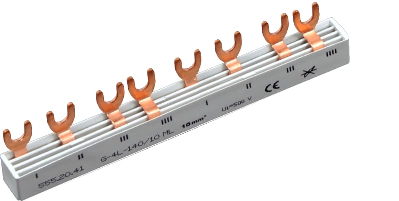 BUSBAR 3-PHASE+n 3P+N (EVG-4PHASE/8MODUL)