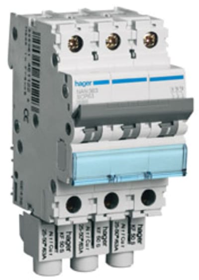 Miniature circuit breaker 3X50A, scp-curve, 10KA