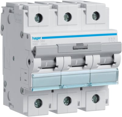 Hager Systemer MCB 3P 15KA B-80A 4.5M HMB380