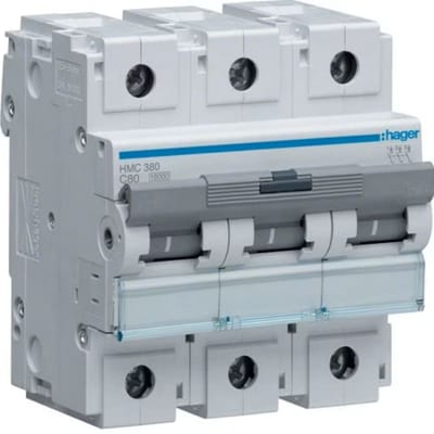 Miniature circuit breaker 3X80A, c-kar 15KA, 4,5-M