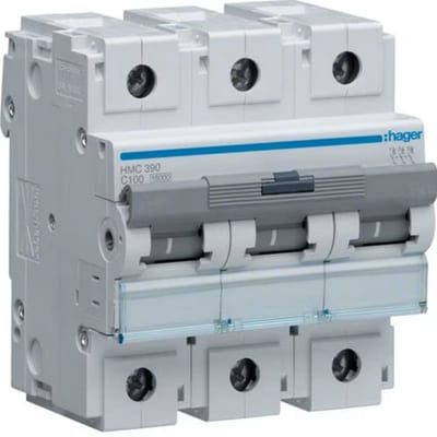 Miniature circuit breaker 3X100A, c-kar 15KA, 4,5-M