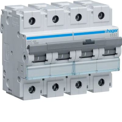 Miniature circuit breaker 4X100A, c-kar 15KA, 6-Mod